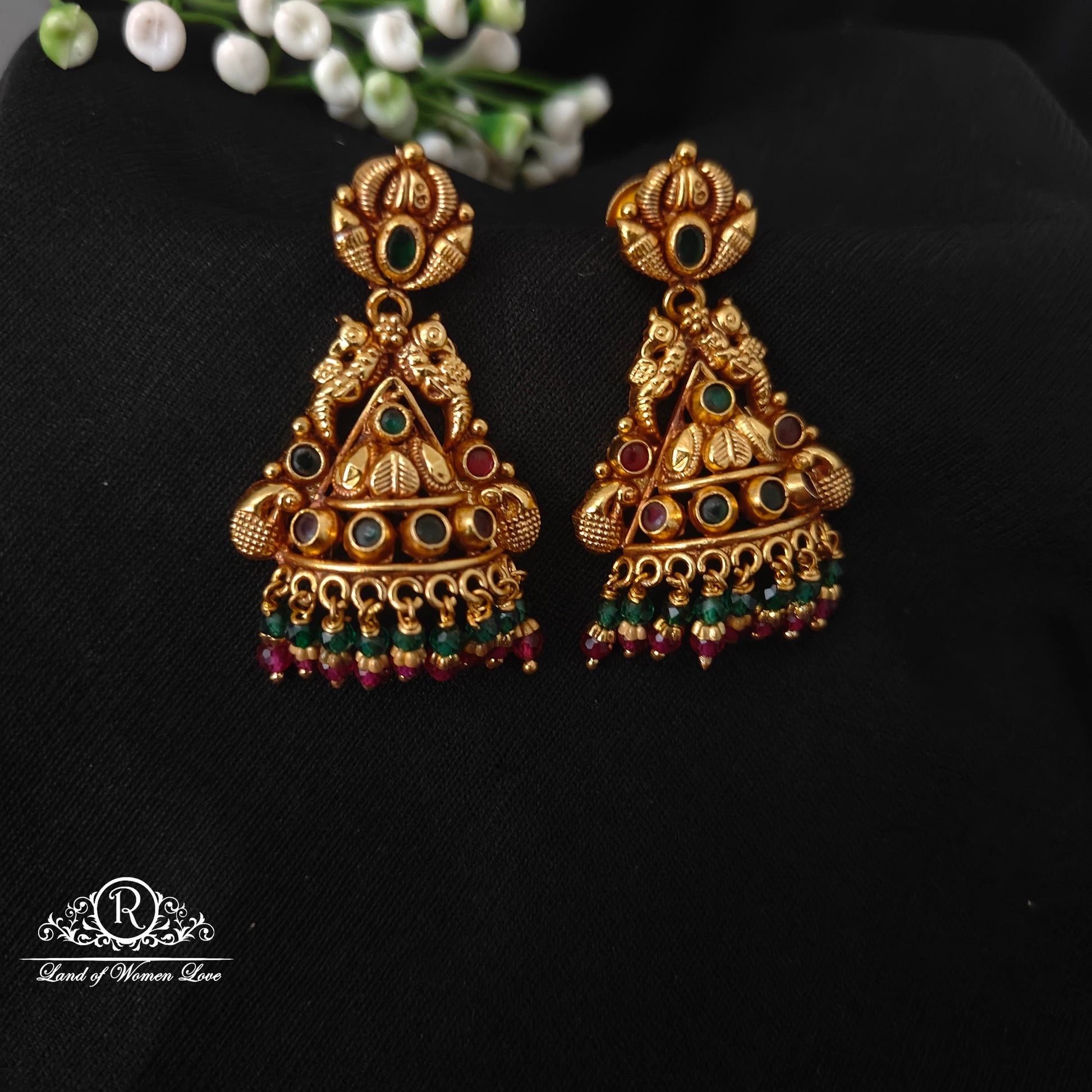 earrings 92.5 silver simple and cute earrings - rcjr980 92.5 silver ramala jewelry / ramala collections