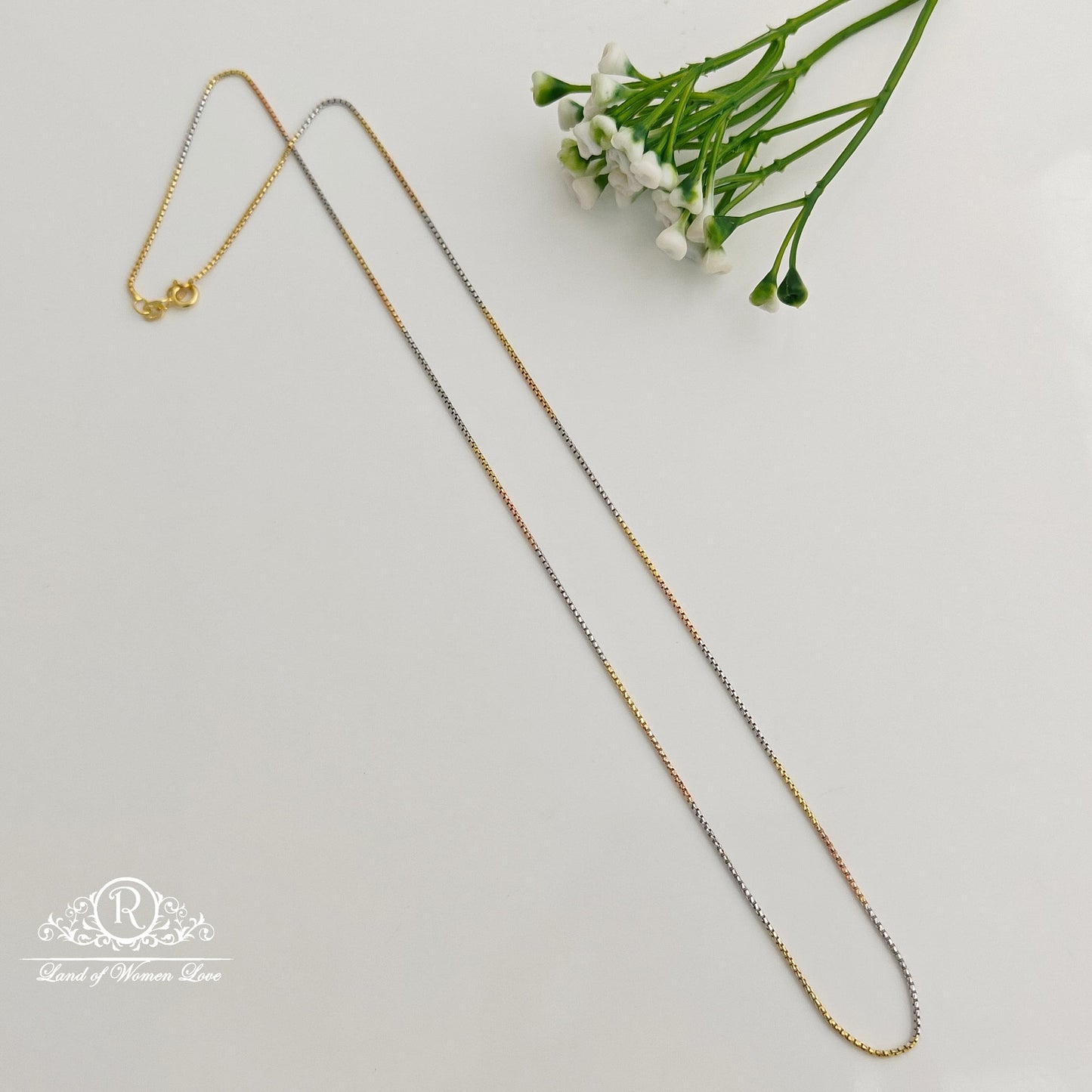 chain silver 3 tone chain -rcrb12 92.5 silver ramala jewelry / ramala collections