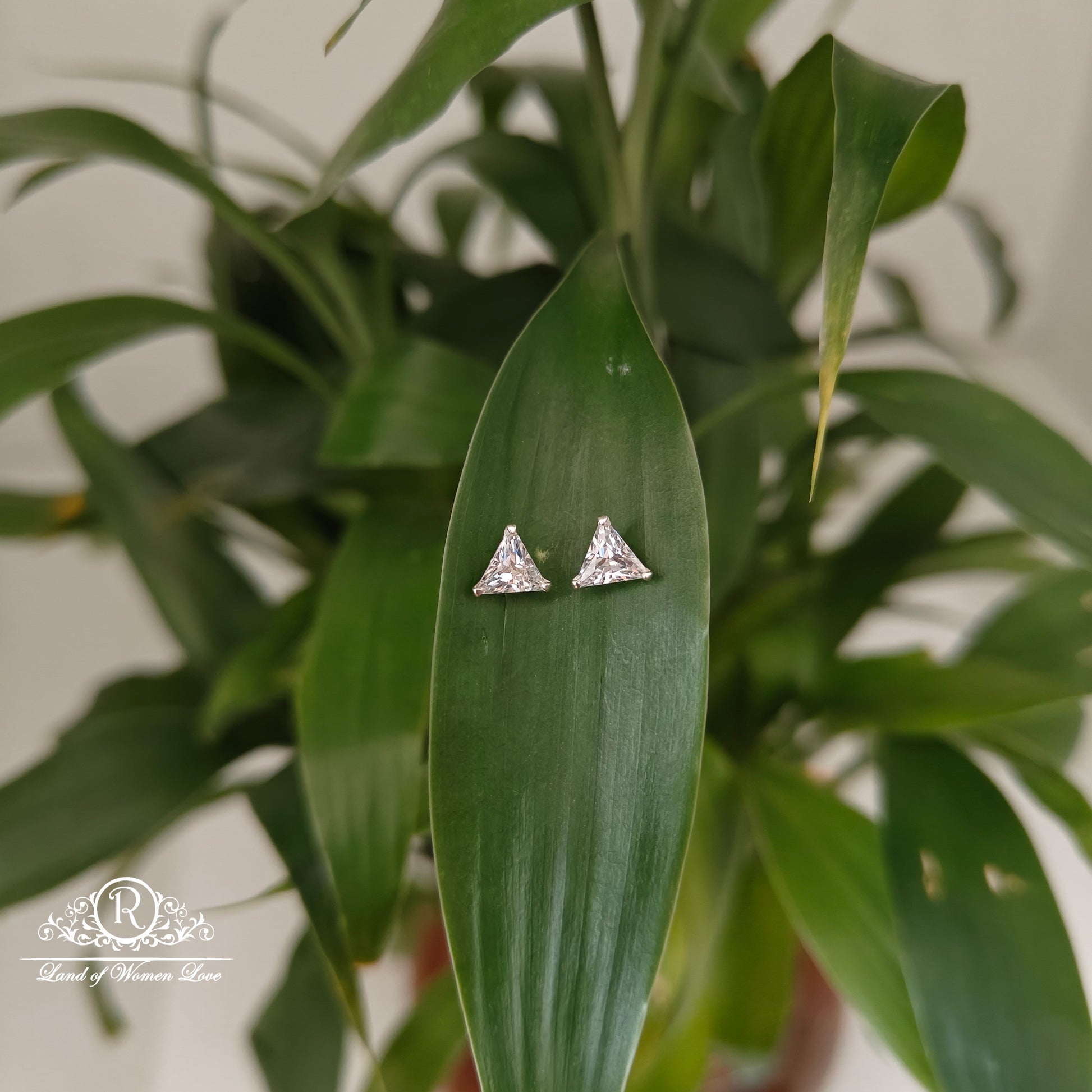 earrings 92.5 silver simple and cute earrings - rchs41-01 92.5 silver ramala jewelry / ramala collections