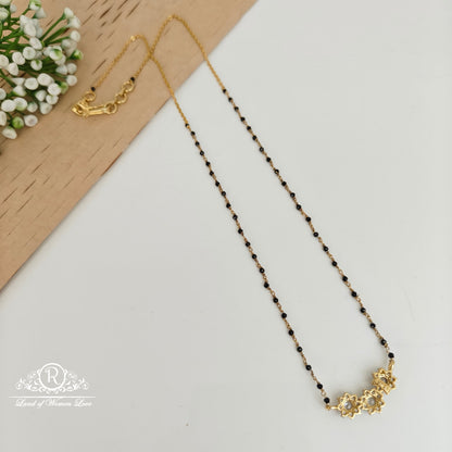 92.5 silver simple and Cute black beads - RCNJ025