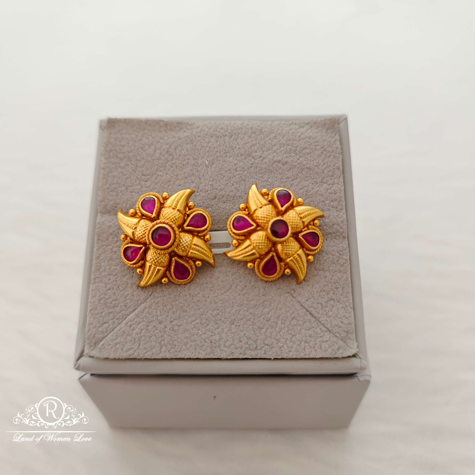 earrings silver gold replica earrings -rcv245 92.5 silver ramala jewelry / ramala collections