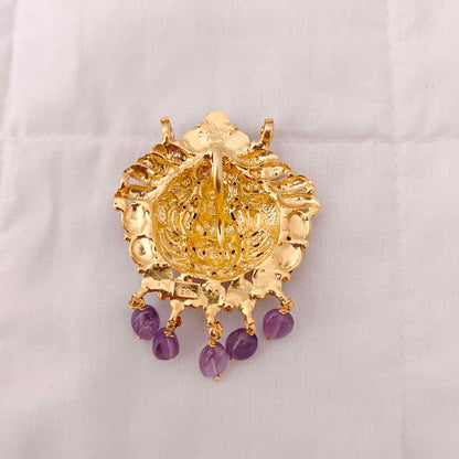 Silver base gold polish earrings-RCD191