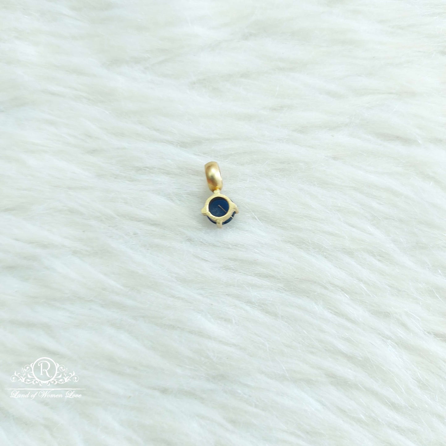 Silver Small Blue Stone Locket-SA572