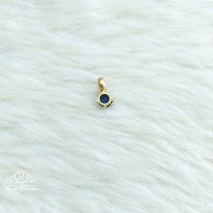 Silver Small Blue Stone Locket-SA572