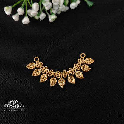 92.5 silver simple and Cute mala locket with white  stones-RCJR993