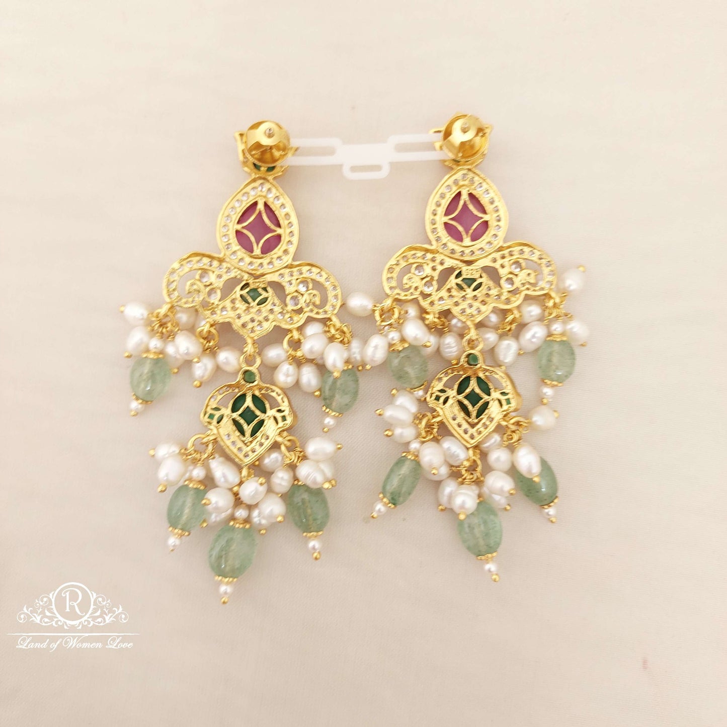 Silver Guttapusalu Earrings With Necklace-M204M205