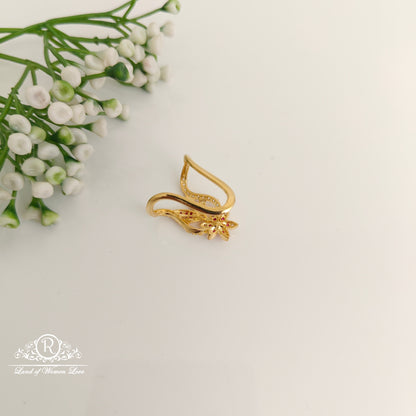 92.5 silver simple and Cute CZ- stones Vanki Ring - RCDS400