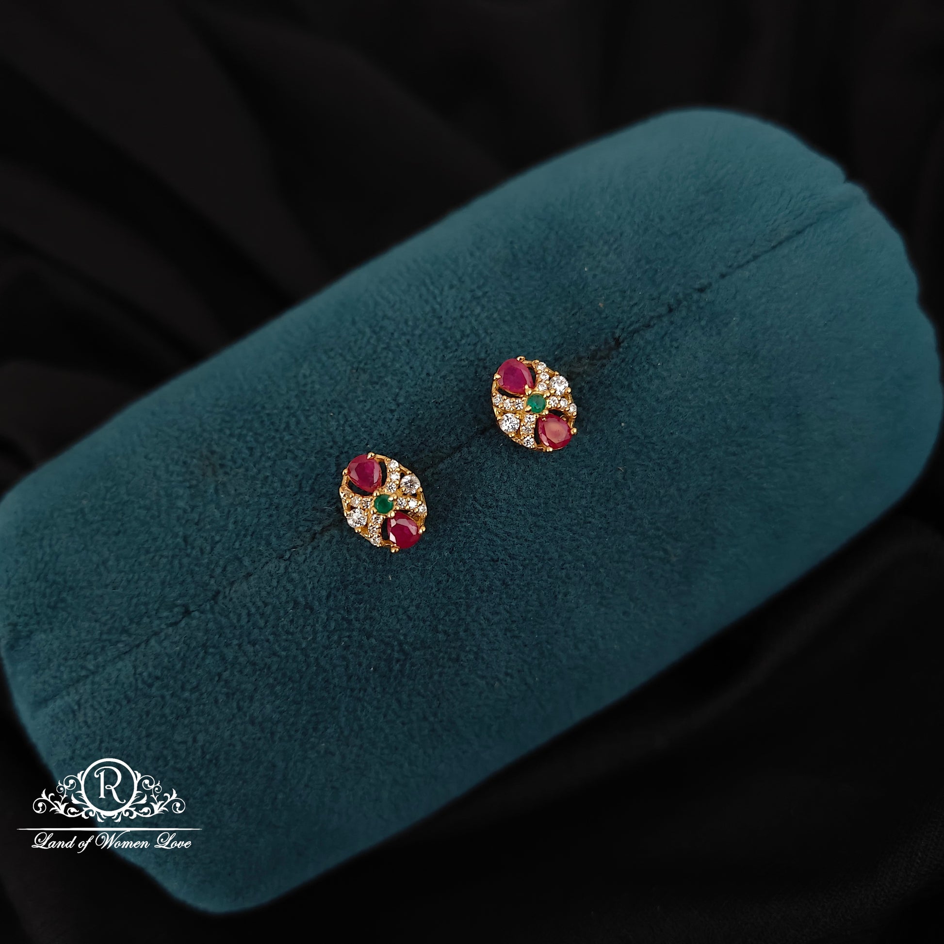 earrings 92.5 silver simple and cute earrings - rcbg078 92.5 silver ramala jewelry / ramala collections