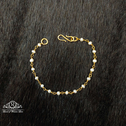 Silver Kids Pearls Bracelet-H123