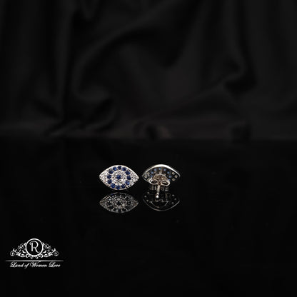 Silver evil eye Ã°Å¸Â§Â¿ earrings-RCHS38-2