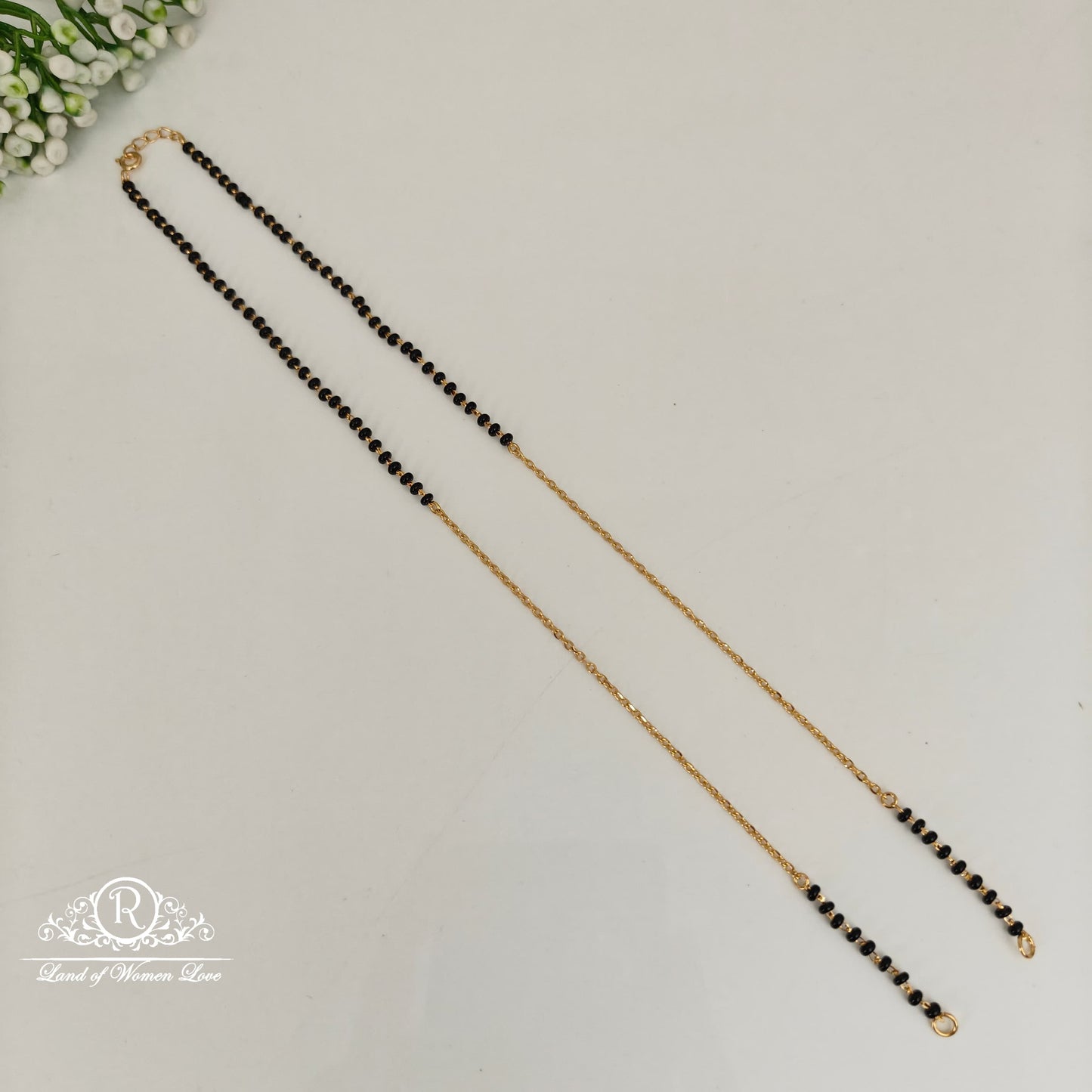 92.5 silver simple ad cute black beads 92.5 silver ramala jewelry / ramala collections