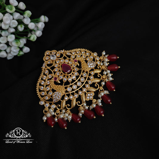 pendant silver peacock design pendant -rc06m335 ruby 92.5 silver ramala jewelry / ramala collections
