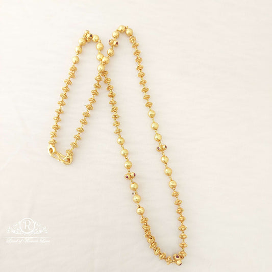 chain silver gold balls chain-sa470 92.5 silver ramala jewelry / ramala collections