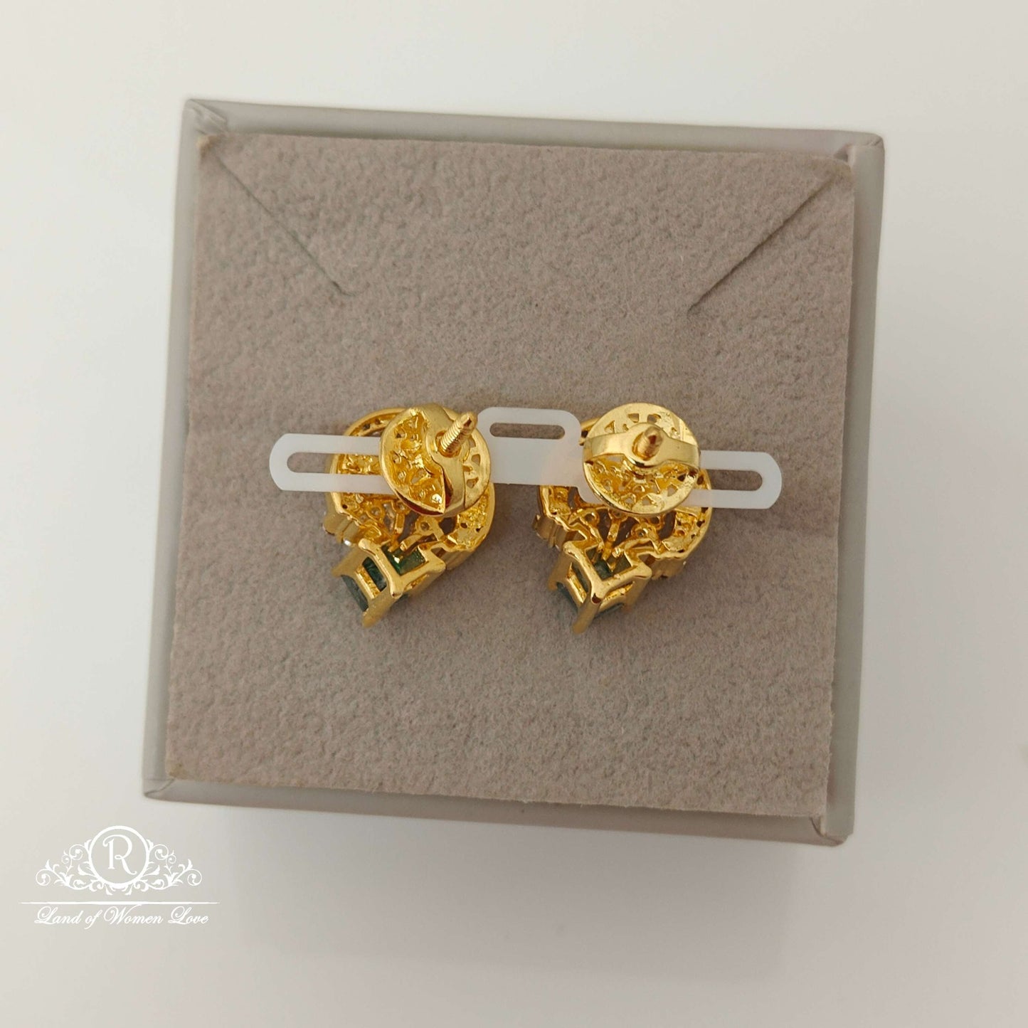 Silver Diamond Replica Design CZ-Stones Earrings-RCCP82