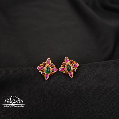 92.5 Silver Kundans Changeable earrings-RCCP405