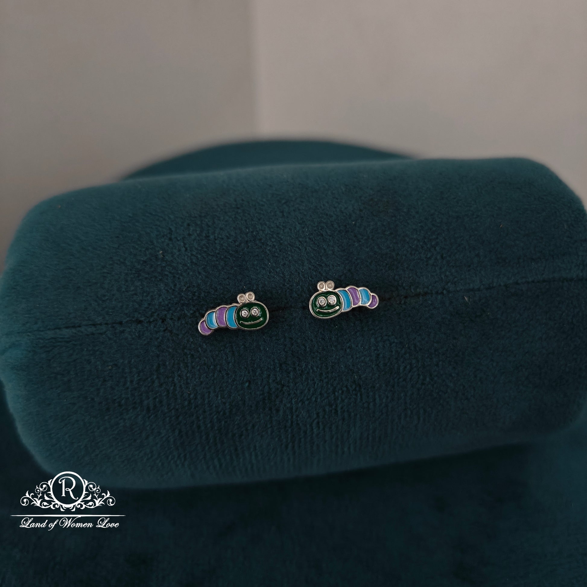 earrings 92.5 silver simple and cute kids earrings -rchk0175-3 92.5 silver ramala jewelry / ramala collections