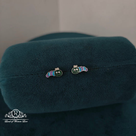 earrings 92.5 silver simple and cute kids earrings -rchk0175-3 92.5 silver ramala jewelry / ramala collections