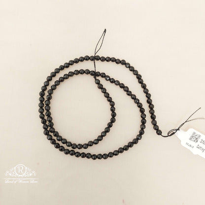 3mm black cutting zads plain beads-mj9-3 92.5 silver ramala jewelry / ramala collections