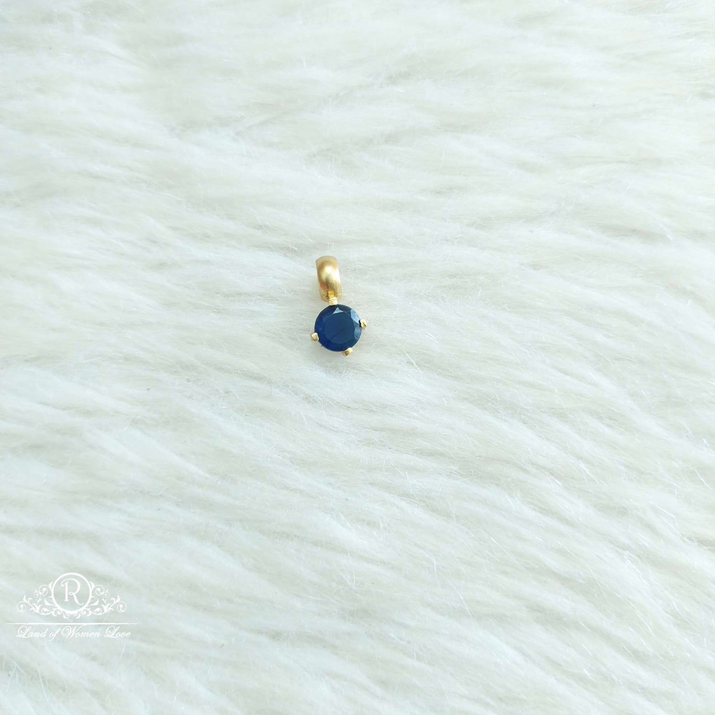 silver small blue stone locket-sa572 92.5 silver ramala jewelry / ramala collections