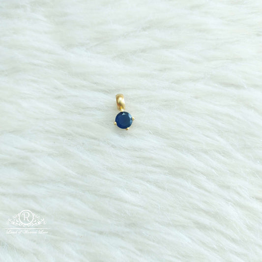 silver small blue stone locket-sa572 92.5 silver ramala jewelry / ramala collections