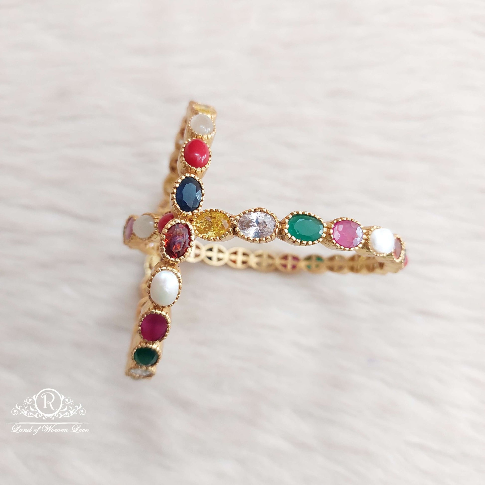 bangle silver navaratna stone bangles-s998 navaratna 92.5 silver ramala jewelry / ramala collections