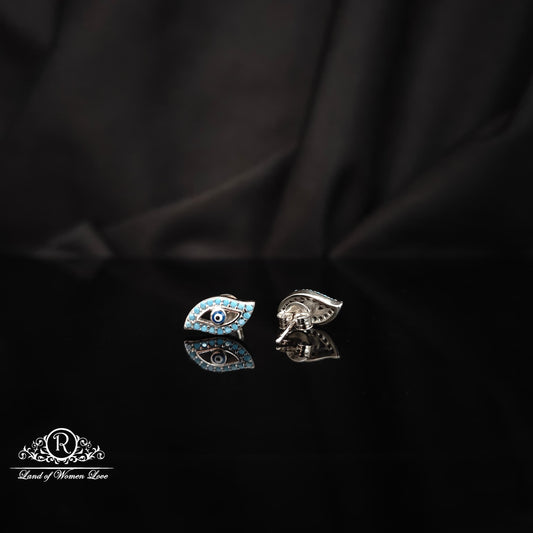 Silver evil eye Ã°Å¸Â§Â¿ earrings -RCHS38-4
