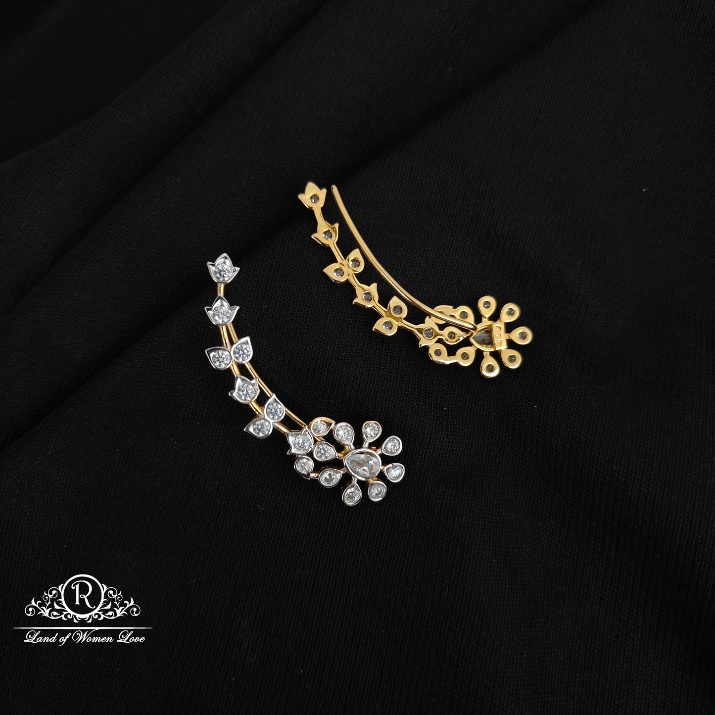 92.5 silver simple and Cute diamond replica earcuffs -RCSD17