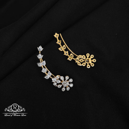 92.5 silver simple and Cute diamond replica earcuffs -RCSD17