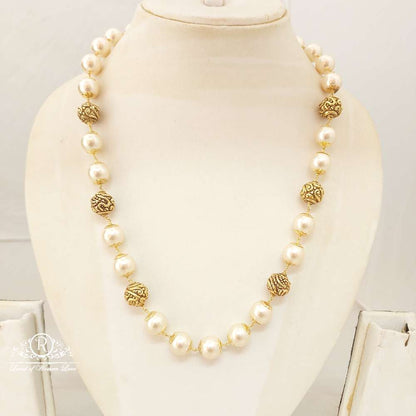 Silver Pearls Beads Mala-H092