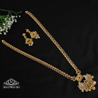 Silver simple and Cute haram with earrings -RCDS0055