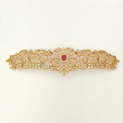 silver white stones design vaddanam-rc87-60p34 92.5 silver ramala jewelry / ramala collections