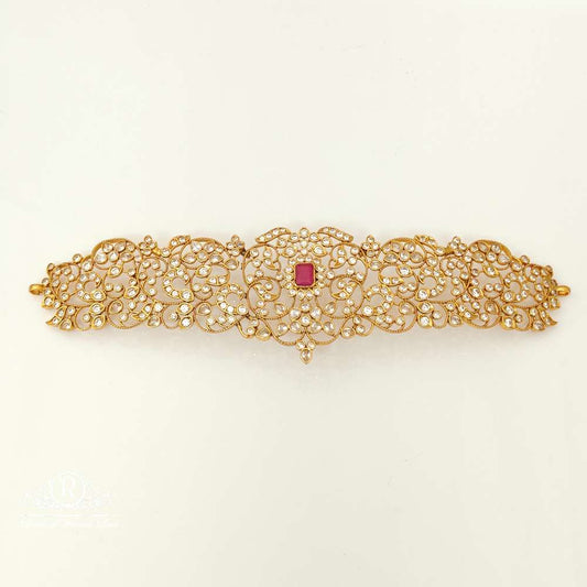 silver white stones design vaddanam-rc87-60p34 92.5 silver ramala jewelry / ramala collections