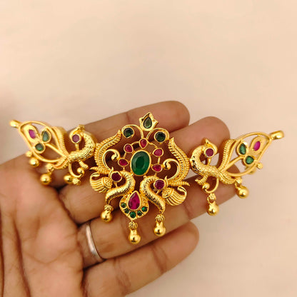 Silver Peacock Design Chocker-JR127