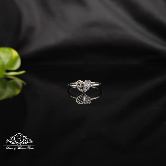 ring silver rodhium polish heart shape finger ring-rcra47 92.5 silver ramala jewelry / ramala collections