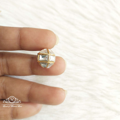 Silver Kundan Gold Ball-SA478