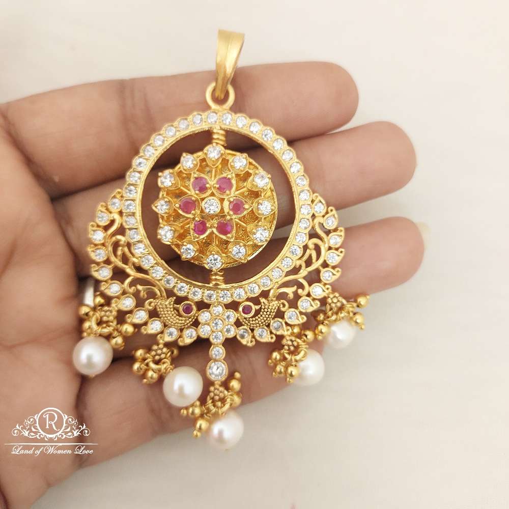 Silver CZ-Stones Double Side Locket-M114