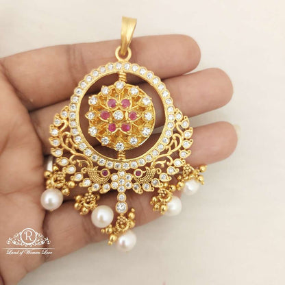 Silver CZ-Stones Double Side Locket-M114