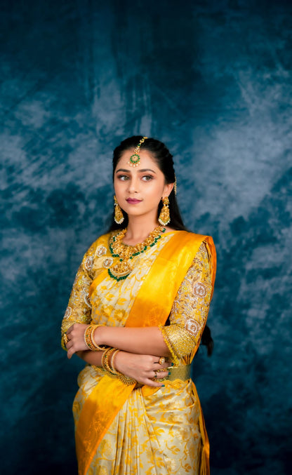 Silver Dhasavatharam Design Necklace With Earrings-S761762