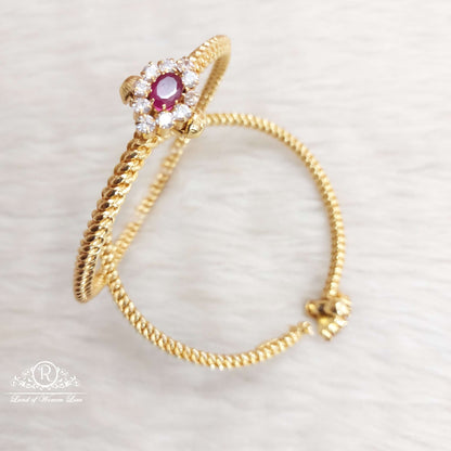 Silver Open Type Bangles-S235