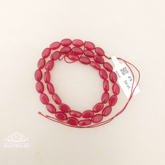 6*9 oval zaid ruby beads-mj16-5 ruby 92.5 silver ramala jewelry / ramala collections