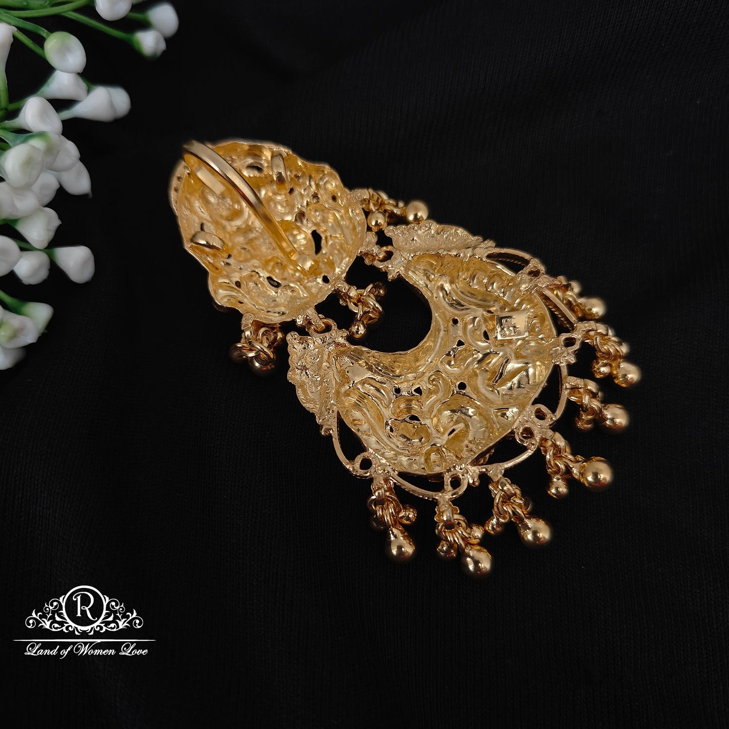 92.5 silver simple and Cute pendant with gold balls hangings -RCHK0165