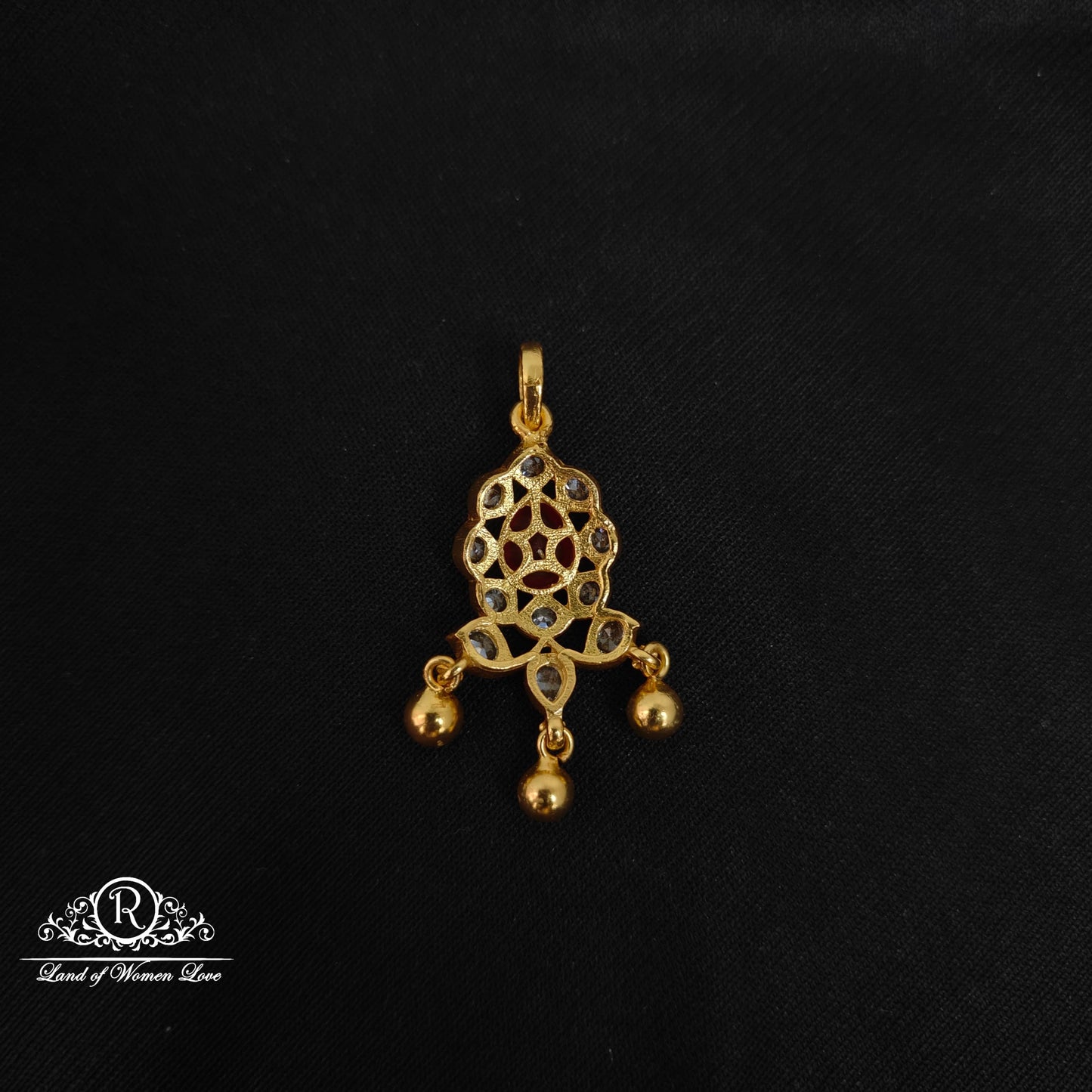 Silver white stone pendant -RCCP304