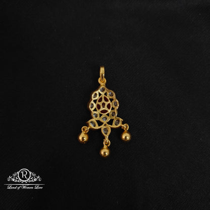 Silver white stone pendant -RCCP304