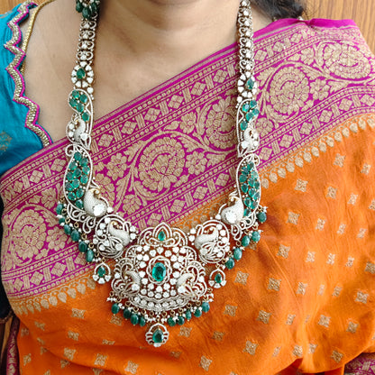 Silver Victorian Moissanite Peacock Design Haram-RCZ29