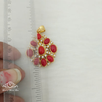 Silver Coral pendant-A011