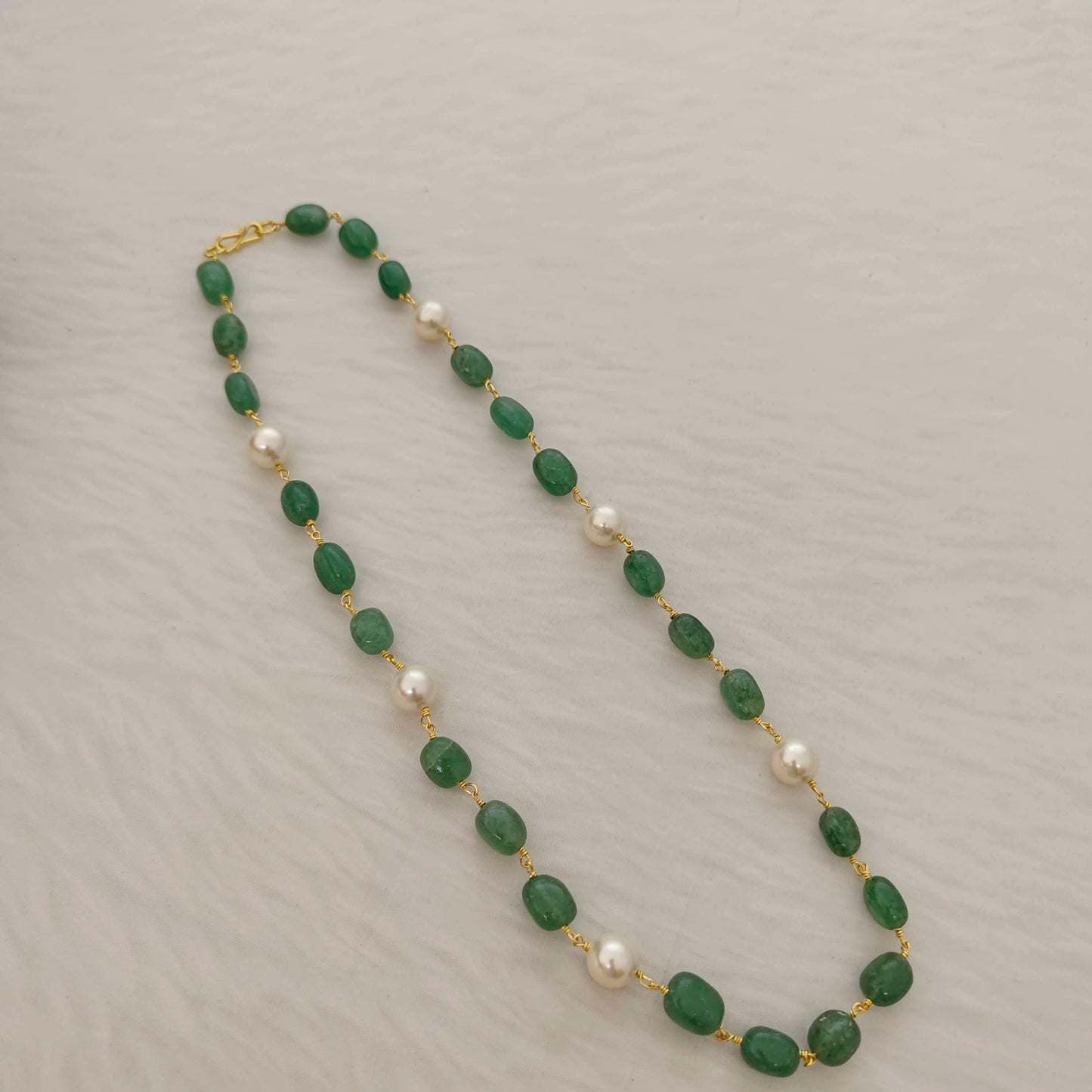 Silver emrold chain-RCH382