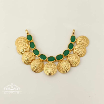 silver lakshmi devi kasula design mala locket -rc87-55p01 92.5 silver ramala jewelry / ramala collections