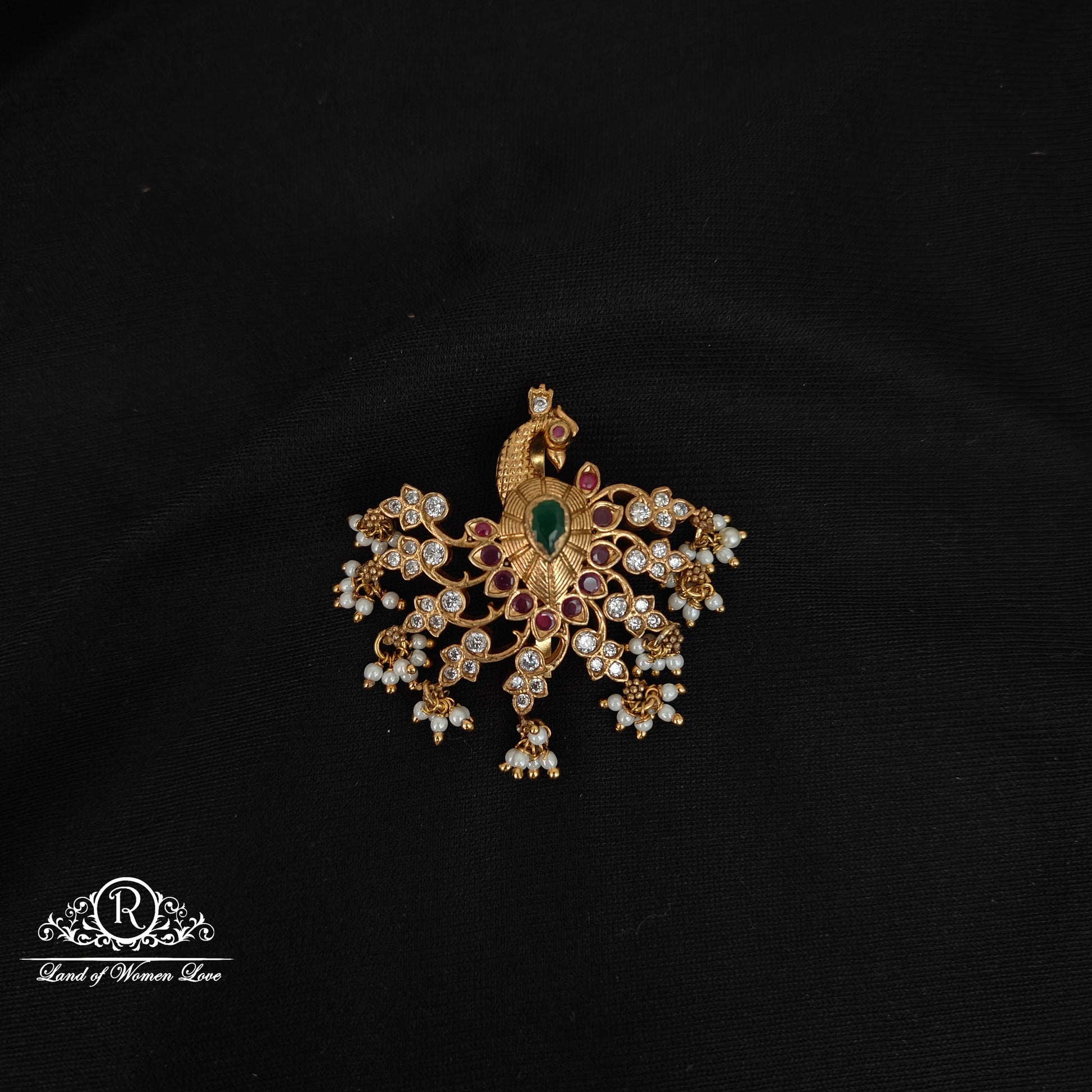pendant 92.5 silver peacock design pendant-rchr02 92.5 silver ramala jewelry / ramala collections