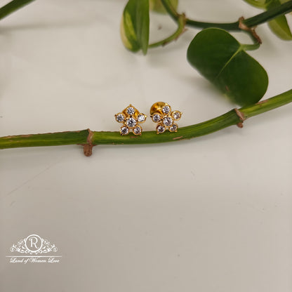 earrings 92.5 silver simple and cute earrings - rck292-1 92.5 silver ramala jewelry / ramala collections
