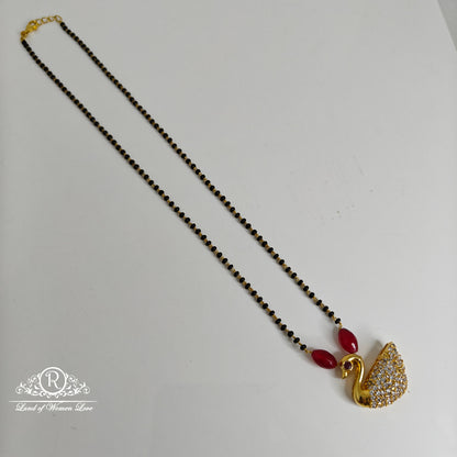 92.5 silver black beads with duck design locket-rch784 cz 92.5 silver ramala jewelry / ramala collections